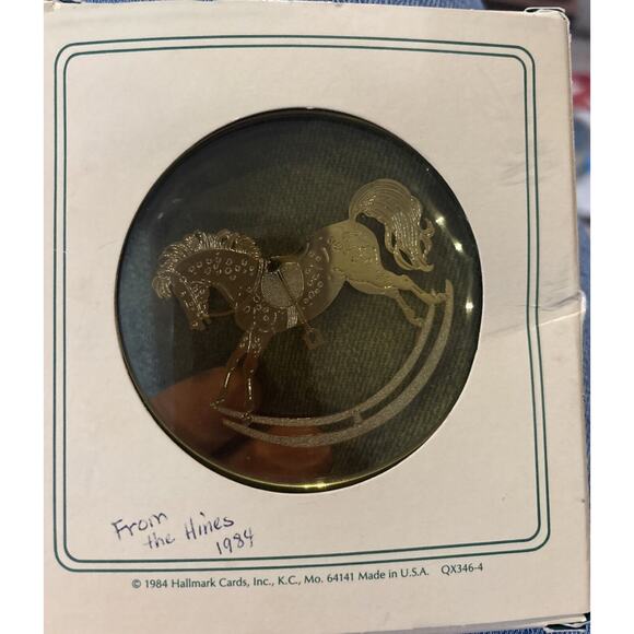 Hallmark Keepsake Ornament‎ Old Fashioned Rocking Horse 1984 Vintage QX346-4 - Picture 2 of 2